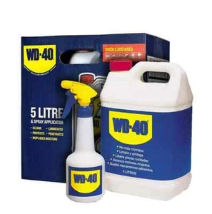 WD40 5 LITRE WITH SPRAY BOTTLE Lubricant Penetrating Fluid Cleaner Trigger - Picture 1 of 2