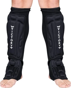 Kickboxing, Muay Thai MMA Martial Arts Shin Guards, Instep Guard Sparring Protec - Picture 1 of 4