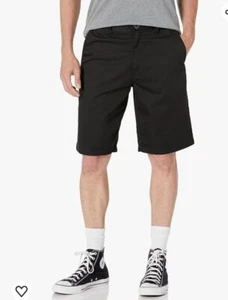 Volcom Men's Chino Shorts Black size 32 Casual Beach School Skater Punk Urban - Picture 1 of 10
