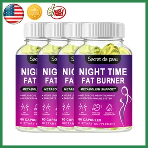 Night Time Fat Burner Supplement For Fat Burn Weight Loss Appetite Suppressant - Picture 1 of 14