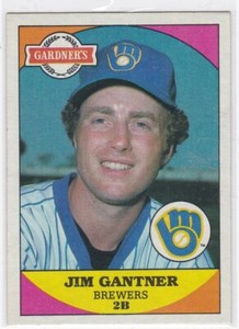 1983 Topps Gardner's Bakery #8 Jim Gantner Brewers Free Shipping!