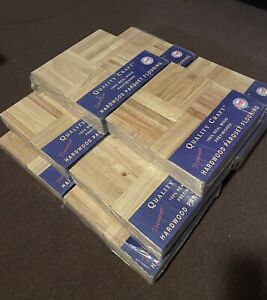 100 SQ FT: Parquet Solid Hard Wood Flooring 12x12x1/4 NEW! SHIPS FREE!! 10 cases