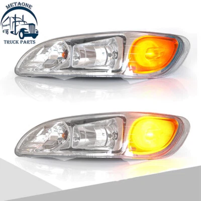 Halogen Headlights Headlamps Pair For Peterbilt 384 386 387 Left&Right Side 2PCS - Imagem 1 de 4