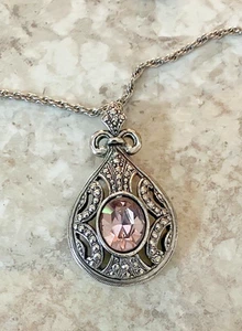 Vintage Silver Pendant Necklace - Picture 1 of 6
