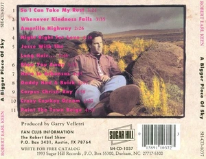 Robert Earl Keen - A Bigger Piece Of Sky - (CD, Album) (Very Good Plus (VG+)) - Picture 1 of 3
