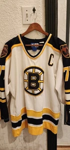 Vintage 90s NHL Starter Boston Bruins Ray Bourque Jersey 77 Mens Medium SEWN White - Bild 1 von 13