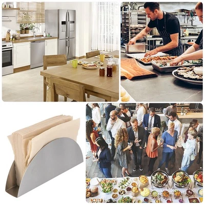  2 Pcs Porta Veline Portarotolo Cucina Rastrelliera Acciaio Inossidabile - Immagine 1 di 4