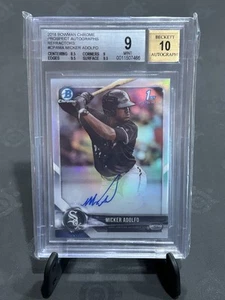 2018 Chrome Prospect Autograph Micker Adolfo #CPA-MA BGS 9 MINT Auto 10 - Picture 1 of 2