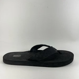Teva Mush II Flip Flops Mens Size 12 Thong Sandals Slip On Black 4168 Beach Surf - Picture 1 of 9
