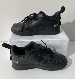 Nike Air Force 1 Low Multi Swoosh Black Crimson Red Green Size UK 6 Trainers - Picture 1 of 24