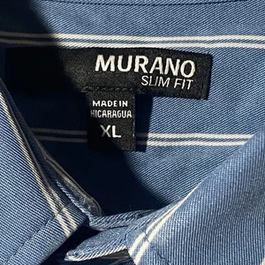Murano Herren Hemd Slim Fit Gr. XL Lyocell gestreift blau - Bild 1 von 6
