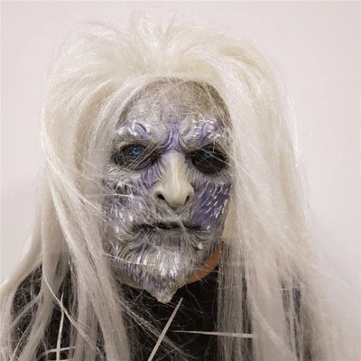 Halloween Masquerade Latex Scary Night King head mask party Cosplay Costume Prop - Image 1 of 4