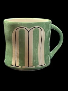 ANTHROPOLOGIE "Colorway Mia" Monogramm Tasse Buchstabe "M" grün - Bild 1 von 5