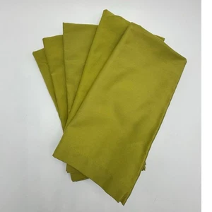 Set of 5 Crate and Barrel Napkins Green Aloe Poly Cotton Blend 21" x 21" - Picture 1 of 5