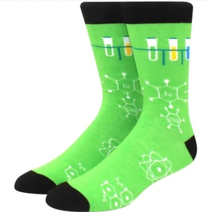 Socks N Socks Science Chemistry Novelty Socks Sz Large New with Tags Men's - Picture 1 of 3