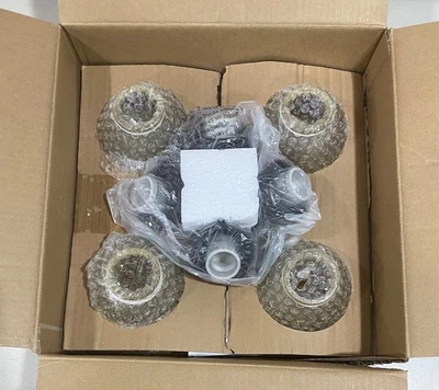 Hunter 4 Light Premier Bronze Fan Light Kit - Frosted Amber Glass - OPEN BOX - Image 1 of 4