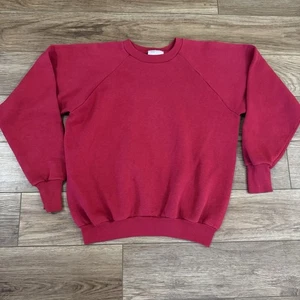 Vintage 80s Healthknit Blank Raglan Crewneck Sweater - Picture 1 of 9