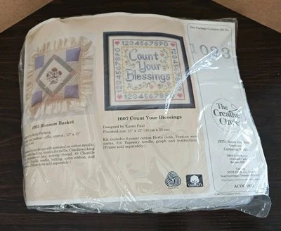 NEW Vintage 1989 Creative Circle Kit 1023 Pillow/Cross Stitch Made In USA - Image 1 of 3