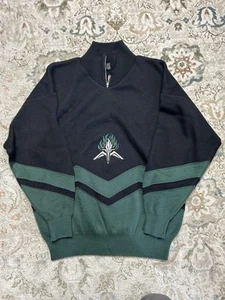 Bogner 90’s Torch Design Men’s RARE vintage Black Ski Pullover Sweater Size M - Picture 1 of 7