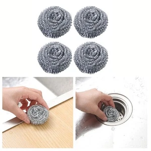 Reliable Stainless Steel Scrubbers for Kitchenware and Utensils Set of 4 - Picture 1 of 12