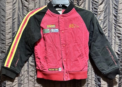 Chaqueta de bombardero Disney Pixar Cars Lightning McQueen para niños talla mediana velocidad Foto 1 de 4