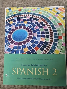 Course Material for Spanish 2 (5th Edition) Penn State Loose Leaf Like New - Imagen 1 de 2