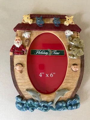 Marco de fotos temático del Arca de Noé de 4" x 6" Holiday Time Foto 1 de 4