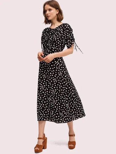 Abito tubino midi Kate Spade donna a pois malva taglia 8