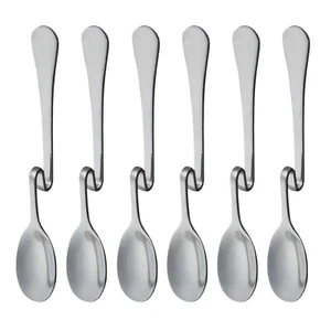 Set of 6 Hanging Coffee Spoon Creative Bending Handle Stainless Steel Stirrin... - Picture 1 of 6