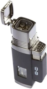 Moretti Churchill Quad Flame Cigar Lighter - Black - New - Picture 1 of 3