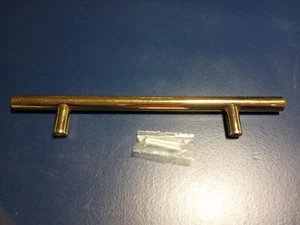 HSI Stangengriff Messing schwer BA128mm Möbelgriff Küchenmöbel Kommode  - Bild 1 von 1