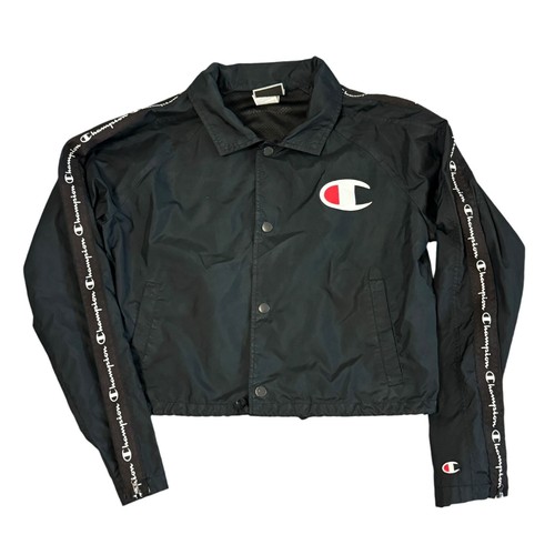 COACH Giacca Champion donna cropped allenatori manica lunga bottoni chiusura a mosca taglia S