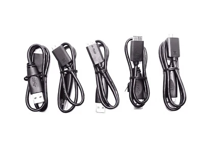 LOTE de 5 cables USB 3.0 de 0,5 m o appx. 19" A-Male a Micro B-Male E15 Foto 1 de 3