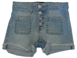 NWT GAP Girls High-Waist Short Sz 6-7-8 Light Wash Button Fly Stretch - Picture 1 of 7