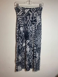 Wet Seal Aztec Tribal Print Maxi Skirt Women's Size Small Black Y2K Retro P10 - Picture 1 of 5