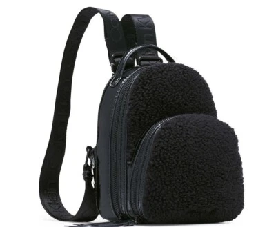 CALVIN KLEIN Astatine sherpa and patent leather mini backpack - ~ - Image 1 of 4