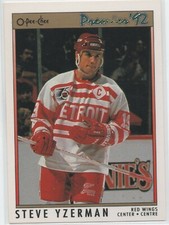 1991-92 O-Pee-Chee Premier #73 Steve Yzerman DETROIT RED WINGS base card 85