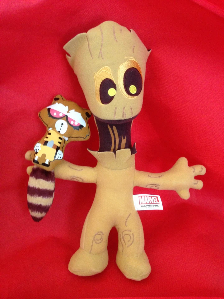 GROOT & ROCKET RACCOON Marvel Scottie Young PLUSH SDCC 2017 Exclusive Guardians  - Image 1 of 1
