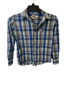 Cinch Button Down Shirt Plaid Long Sleeve Boys Large - Picture 1 of 3