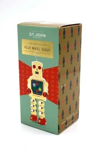 Tin Toy - Robot High Wheel - Gold Wind Up - Picture 1 of 5