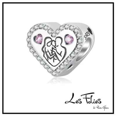 Charm Famiglia Neonato Mamma Papà in argento 925 - Les Folies - Immagine 1 di 4