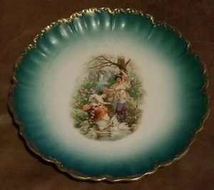 Vintage Royal Bavarian Portrait plate. 2 ladies and swan. 9 3/4” - Picture 1 of 7