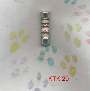 NUOVO BUSSMAN KTK-R 20 FUSIBILE KTKR 20 600 VOLT 20 AMP - Foto 1 di 2