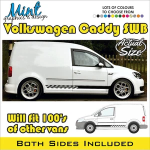 VW CADDY Side Stripes SPORT LINE Decals Stickers Van Graphics FREE P&P 016 - Picture 1 of 4