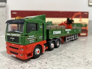 Corgi - MAN TGA Crane Trailer & Pallet Load - Evans Transp - CC13426 - Brand New - Picture 1 of 9