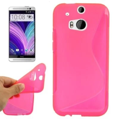 Custodia S Line TPU Per HTC One M8 / M8s Rosa - Immagine 1 di 3