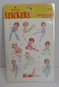 Pegatinas bailarinas vintage 1984 sello Mary Hamilton nuevas en paquete nos - Imagen 1 de 2