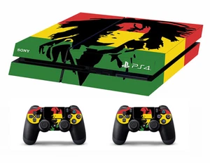 PS4 vinyl Skin Stickers bob marley style for Console & 2 controllers - Picture 1 of 1