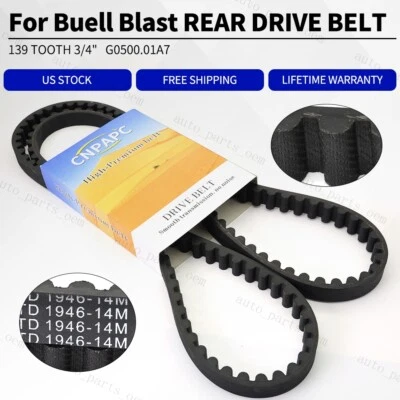 For Buell Blast P3 REAR DRIVE BELT 139 TOOTH 3/4" FINAL DRIVE BELT PN G0500.01A7 - Image 1 of 4