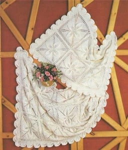 Vintage Robin Knitting Pattern 13100 DK Bambino Baby Pram and Cot Cover /Blanket - Picture 1 of 3